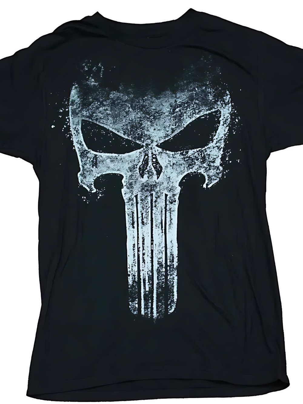 Punisher Mens T-Shirt - Distressed Punisher Painted T Shirt 73